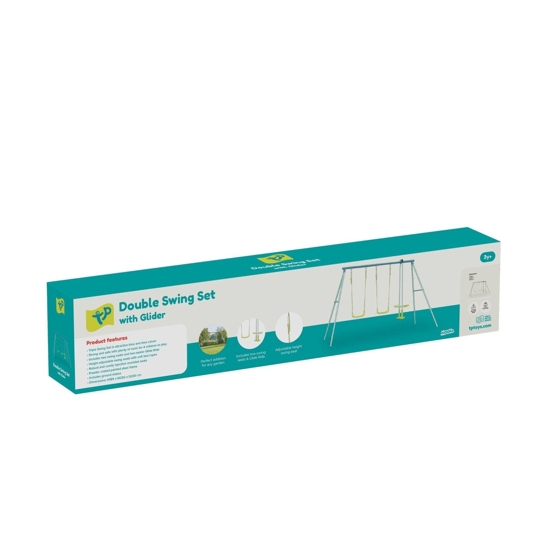 Portique métal 2 balançoires - vis-à-vis - kit d'ancrage h185 cm - Image 3