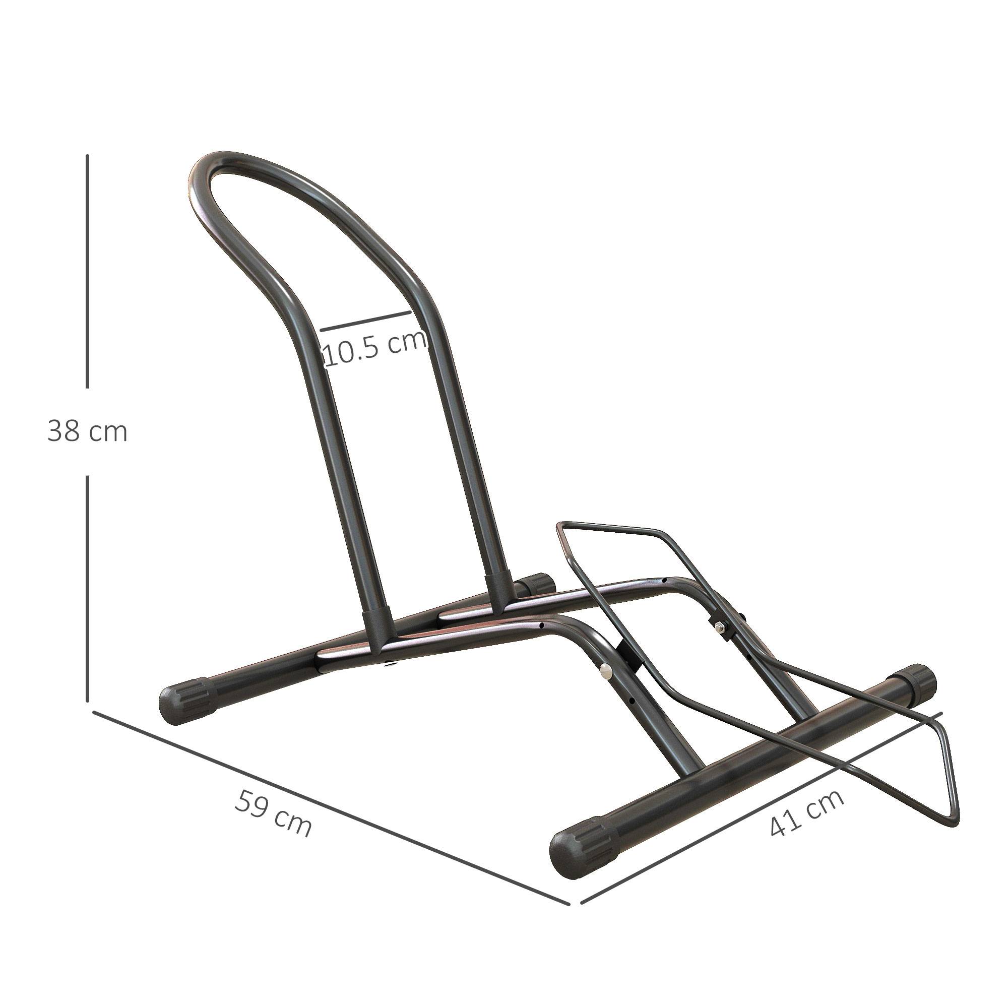 Support vélo pneus 8,5 cm acier 59x41x38 cm noir, stable et robuste pour garage ou extérieur - Image 5