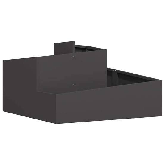 ComfortXL - Grand cache-pot carré en acier pour extérieur Noir 80x80 cm – ComfortXL Outdoor Living - Image 2