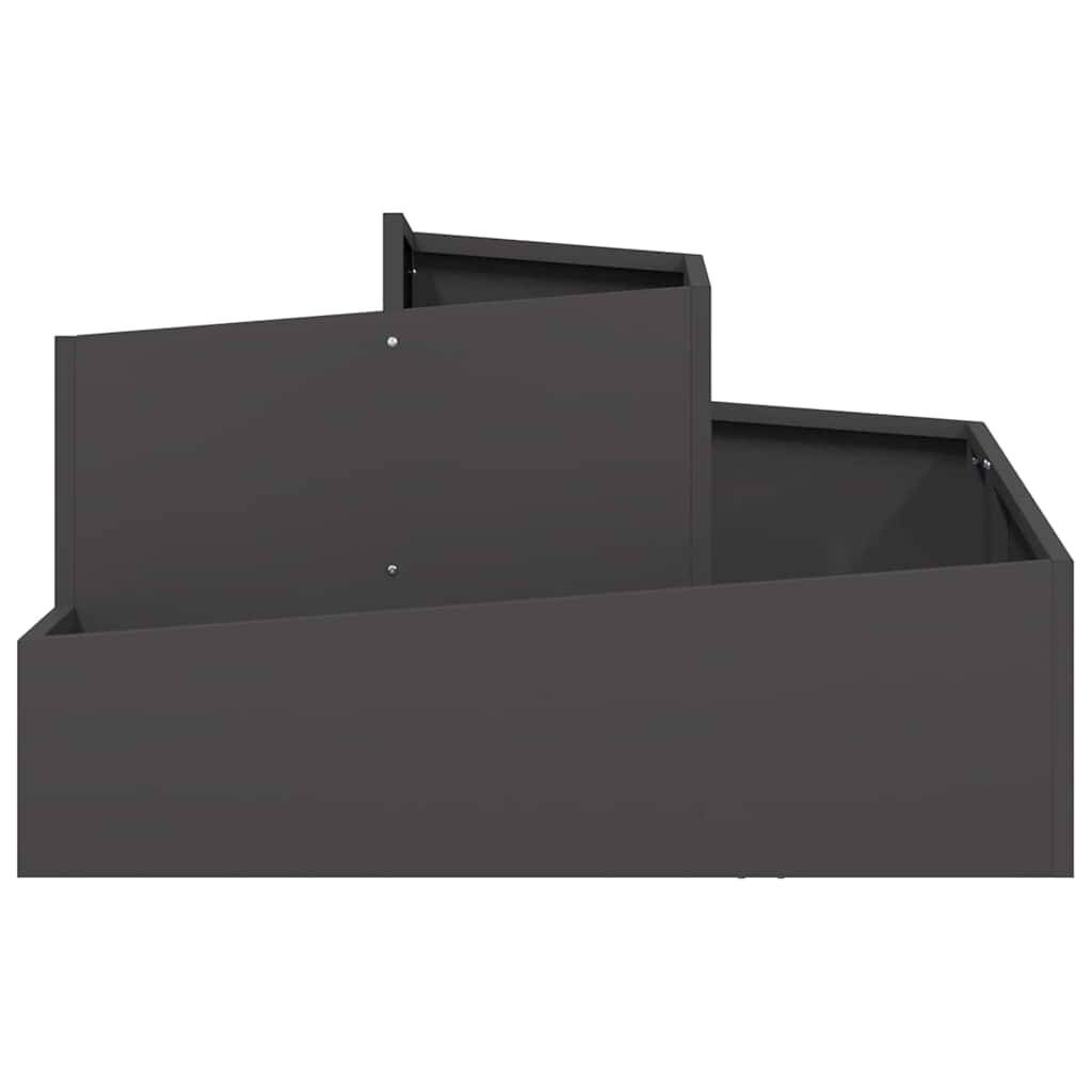 ComfortXL - Grand cache-pot carré en acier pour extérieur Noir 80x80 cm – ComfortXL Outdoor Living - Image 5