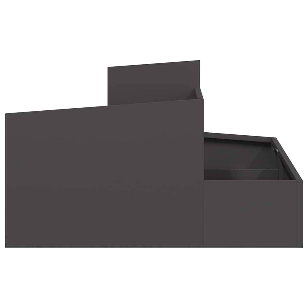 ComfortXL - Grand cache-pot carré en acier pour extérieur Noir 80x80 cm – ComfortXL Outdoor Living - Image 6