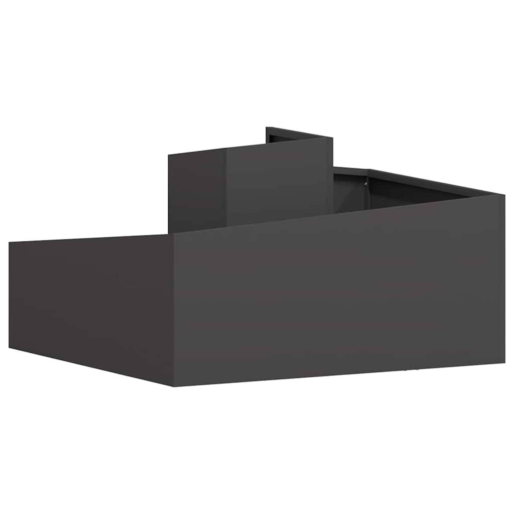 ComfortXL - Grand cache-pot carré en acier pour extérieur Noir 80x80 cm – ComfortXL Outdoor Living - Image 7
