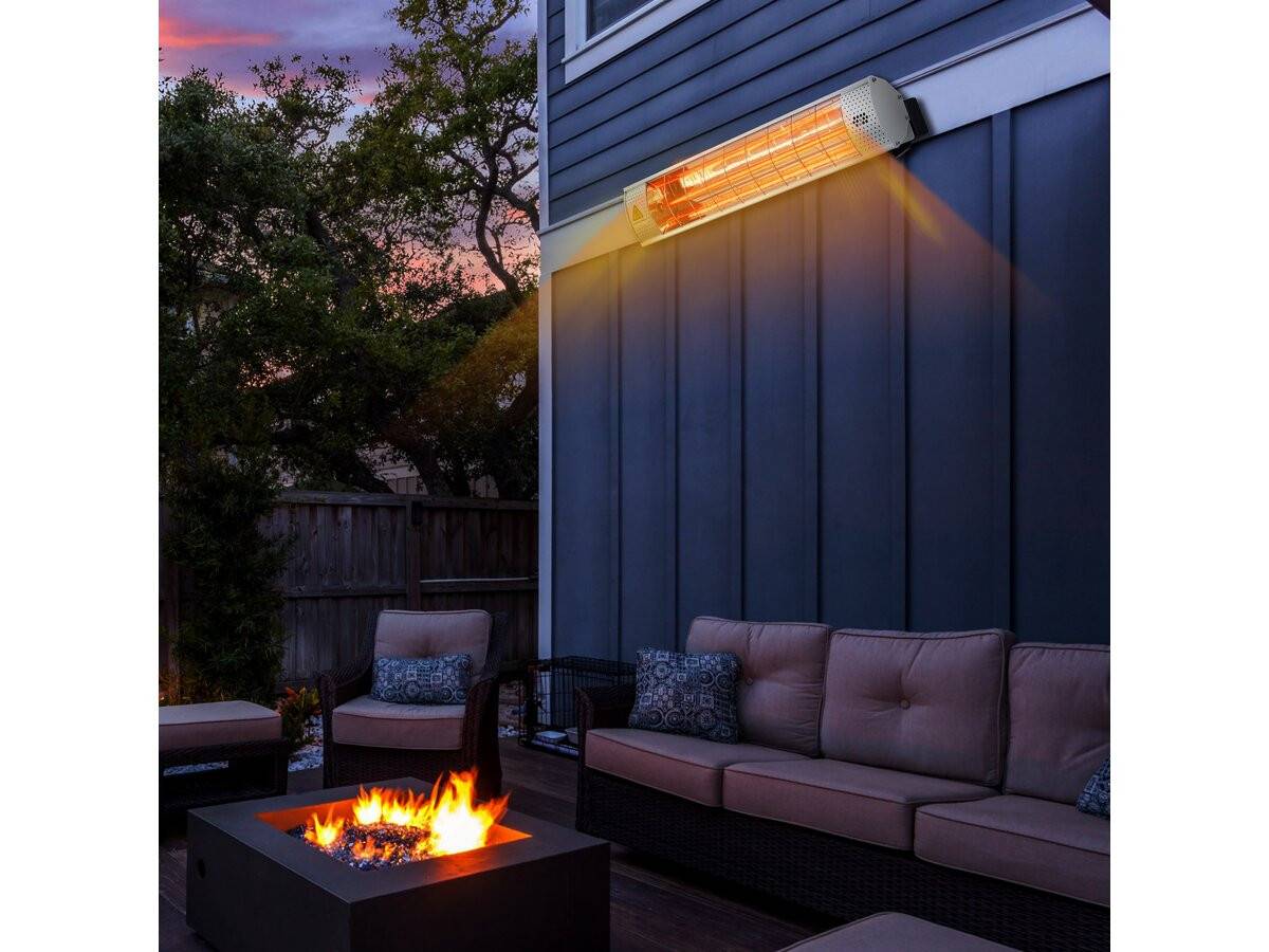 Chauffage De Terrasse Infrarouge - 2000w - Argenté -habitat Et Jardin - Image 2