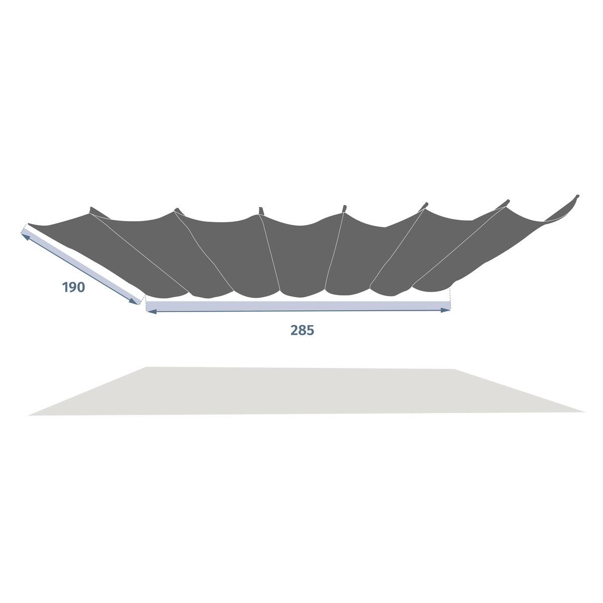 Hesperide - Toile de pergola "Enolie" ardoise 2,85x1,9m pour pergola "Enolie" 4x3,5m Hespéride - Image 4