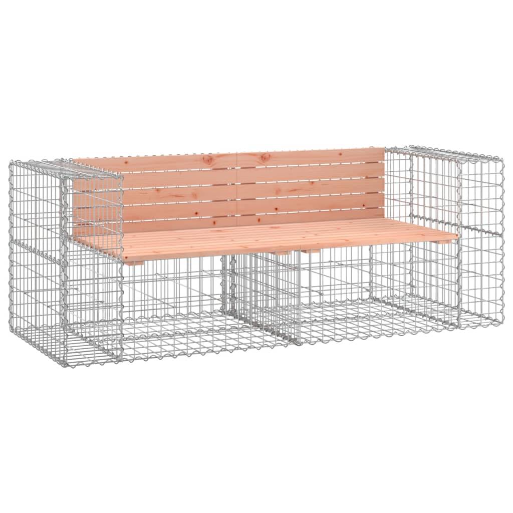 Maison Chic - Banc de jardin - Banc d'extérieur - Banquette design gabion 184x71x65,5 cm bois massif douglas - Image 1