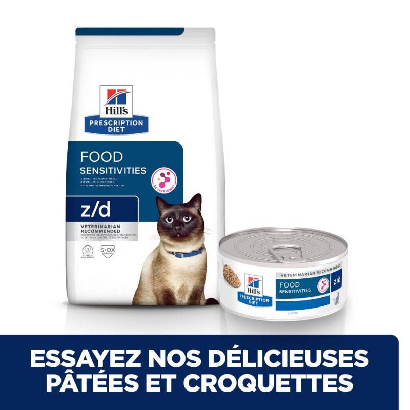 CROQUETTE CHAT ADULT PRESCRIPTION DIETS Z/D FOOD SENSITIVITIES - HILL'S 6 kg - Image 3