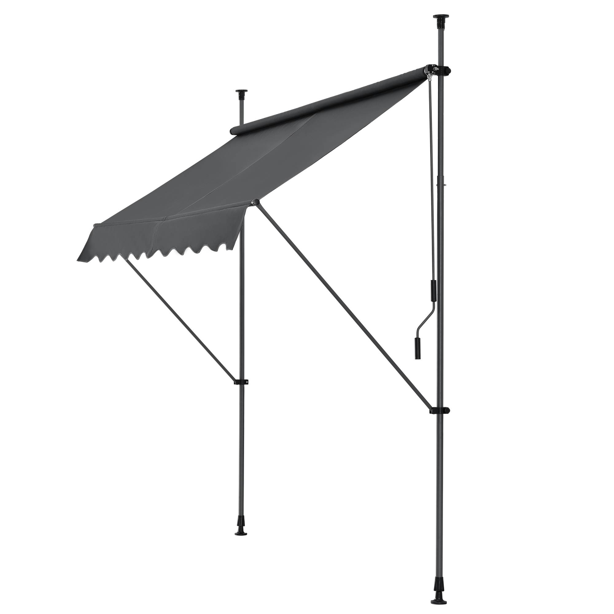 Pro.Tec - Store Banne Manuel Auvent Téléscopique 300 x 120 x 220-309 cm Gris [pro.tec] - Image 2