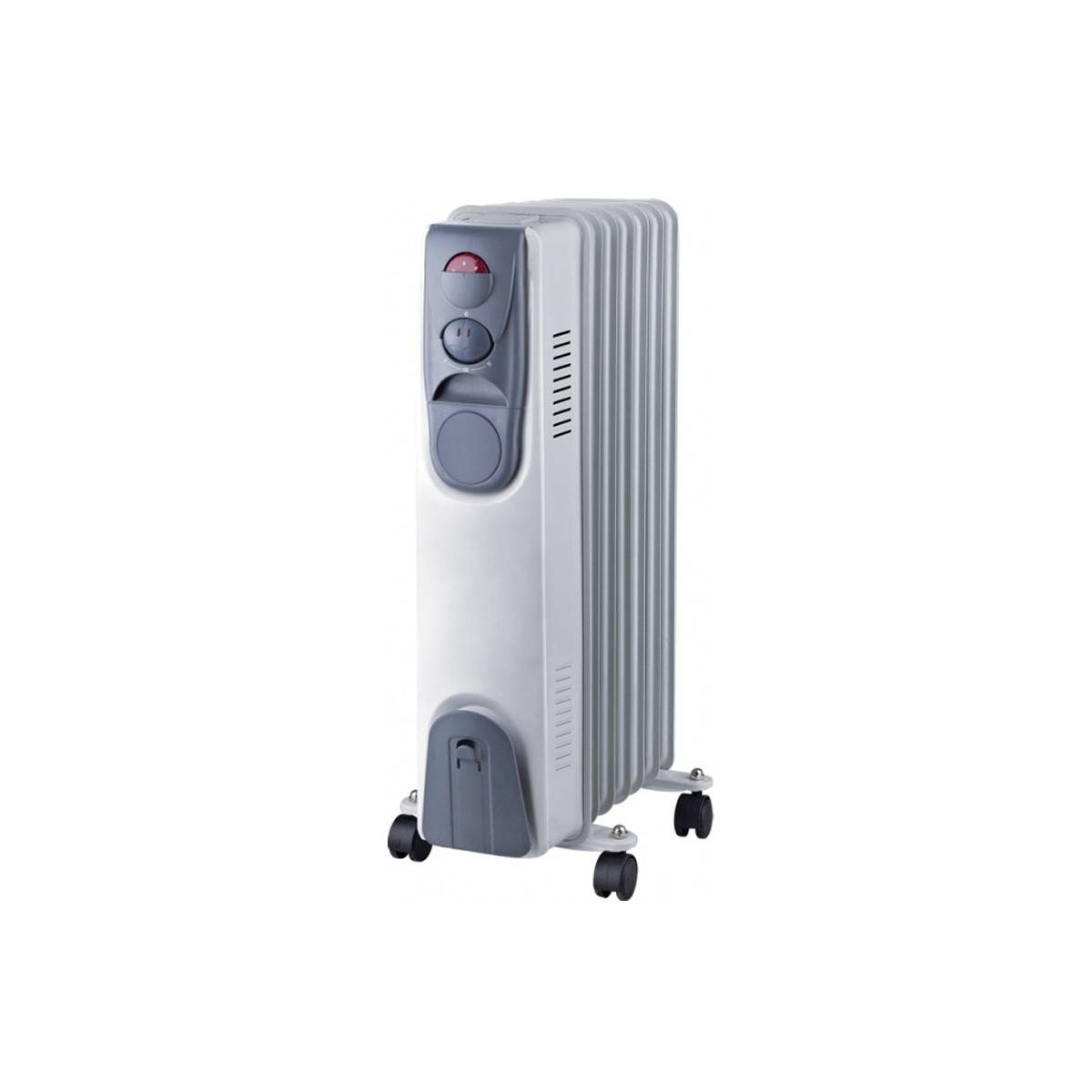 Radiateur bain d'huile 1500W 3 puissances de chauffe - Thermostat - Corps metal verni NIKLAS - Image 1