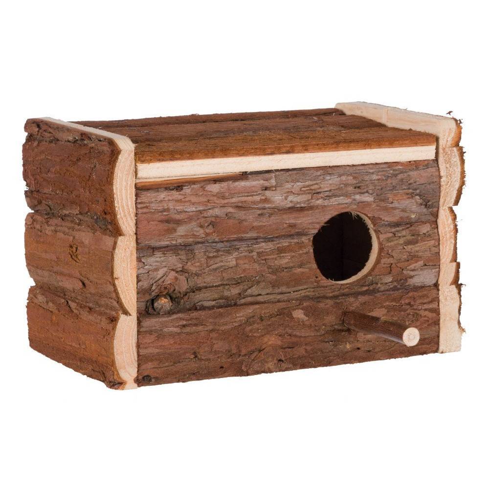 Nichoir en bois pour perruches 21 × 13 × 12 cm - ø 3,8 cm - Image 1