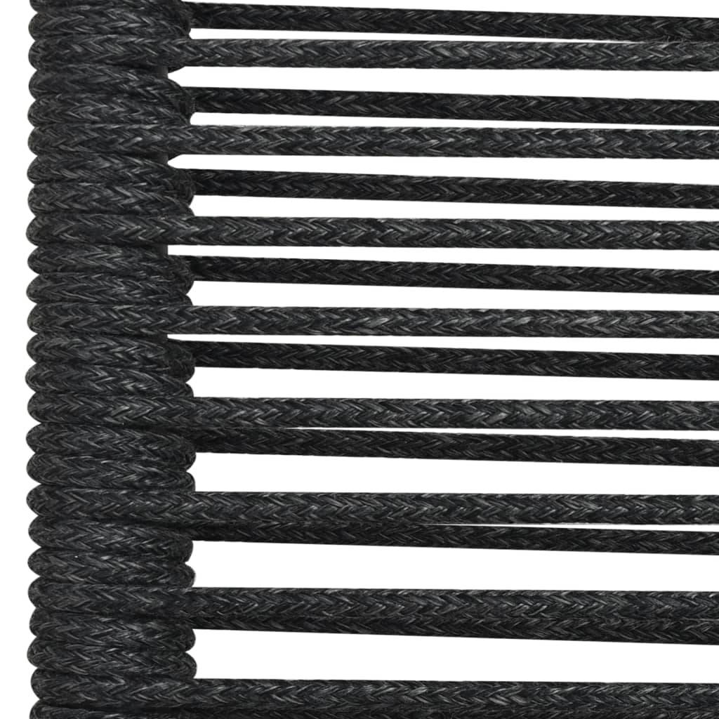 Vidaxl - Ensemble à manger d'extérieur 9pcs Corde en coton et acier Noir vidaXL 48571 - Image 5