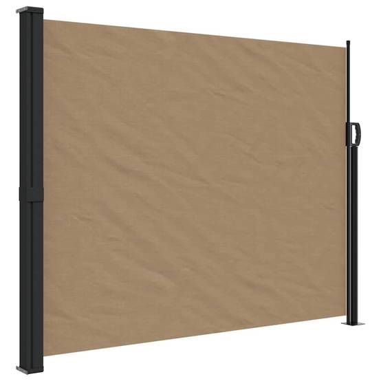Store latéral rétractable polyester taupe 160 x 600 cm - PANGIVO - Image 2