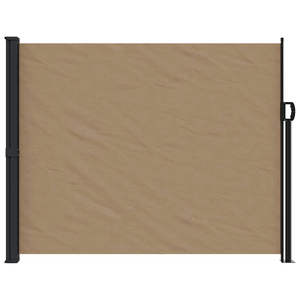 Store latéral rétractable polyester taupe 160 x 600 cm - PANGIVO - Image 3