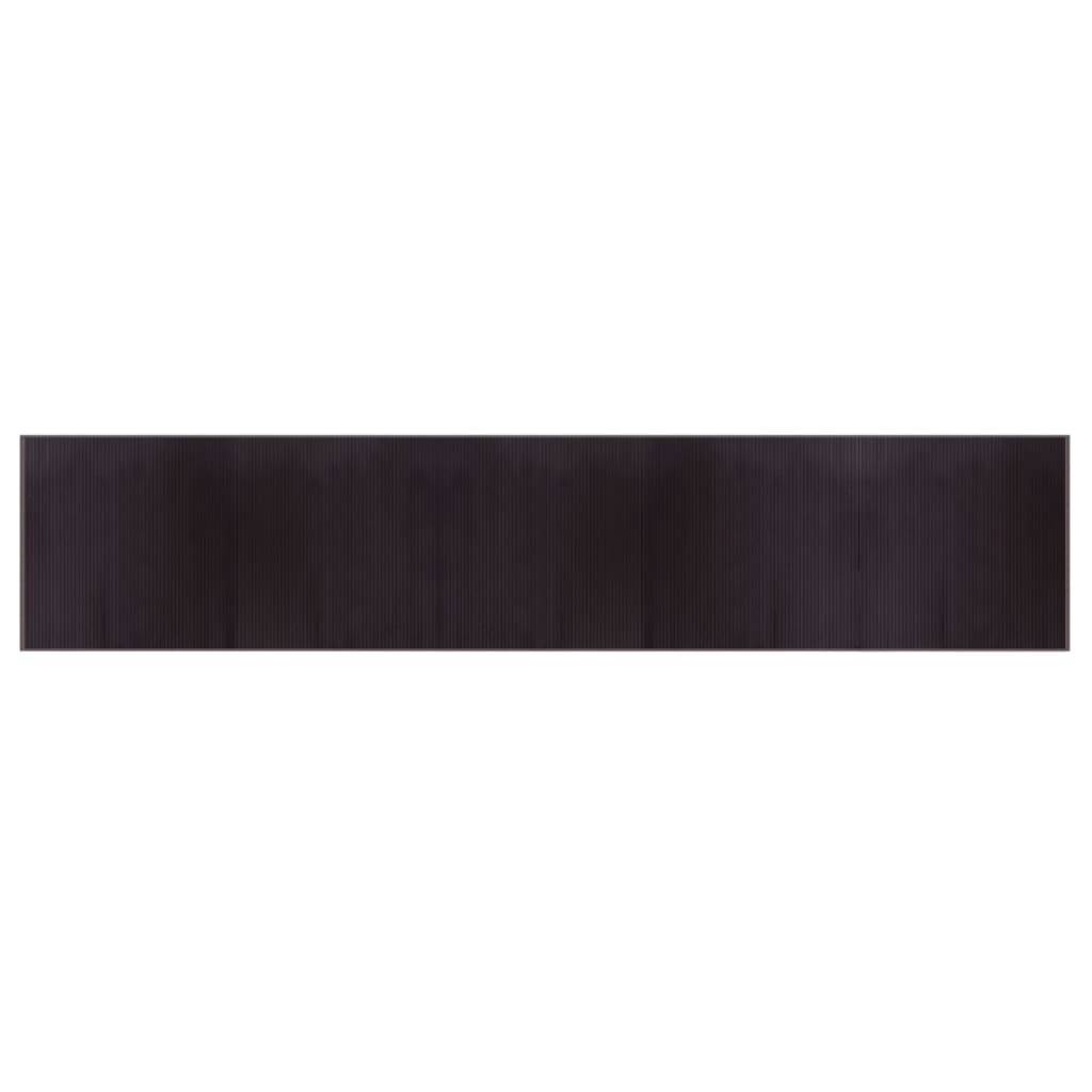Très Grand Tapis de Sol en Bambou Foncé pour Couloir d'Exposition Marron Foncé 100x1000 cm – ComfortXL Outdoor Living - Image 2