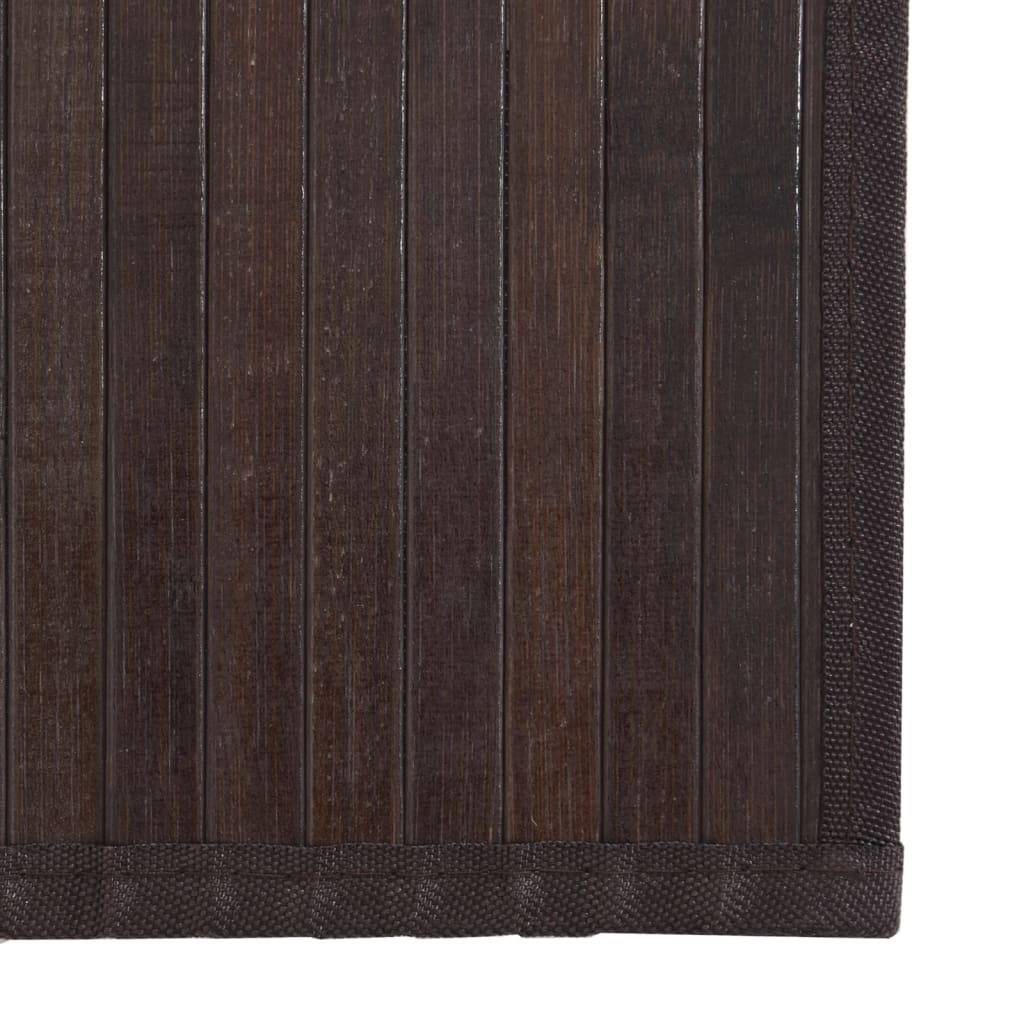 Très Grand Tapis de Sol en Bambou Foncé pour Couloir d'Exposition Marron Foncé 100x1000 cm – ComfortXL Outdoor Living - Image 6