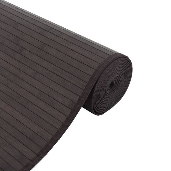 Très Grand Tapis de Sol en Bambou Foncé pour Couloir d'Exposition Marron Foncé 100x1000 cm – ComfortXL Outdoor Living - Image 4