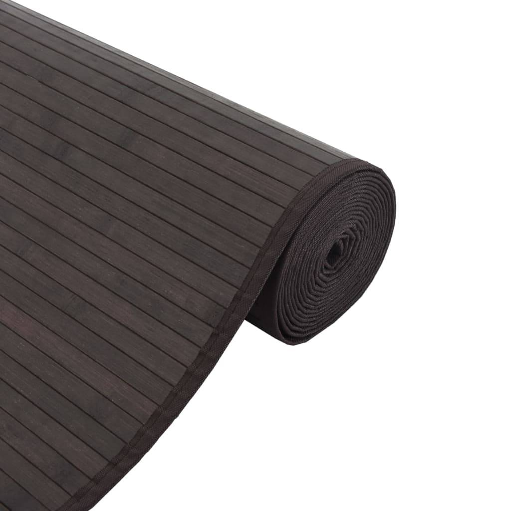 Très Grand Tapis de Sol en Bambou Foncé pour Couloir d'Exposition Marron Foncé 100x1000 cm – ComfortXL Outdoor Living - Image 4