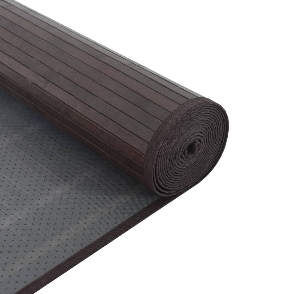 Très Grand Tapis de Sol en Bambou Foncé pour Couloir d'Exposition Marron Foncé 100x1000 cm – ComfortXL Outdoor Living - Image 5
