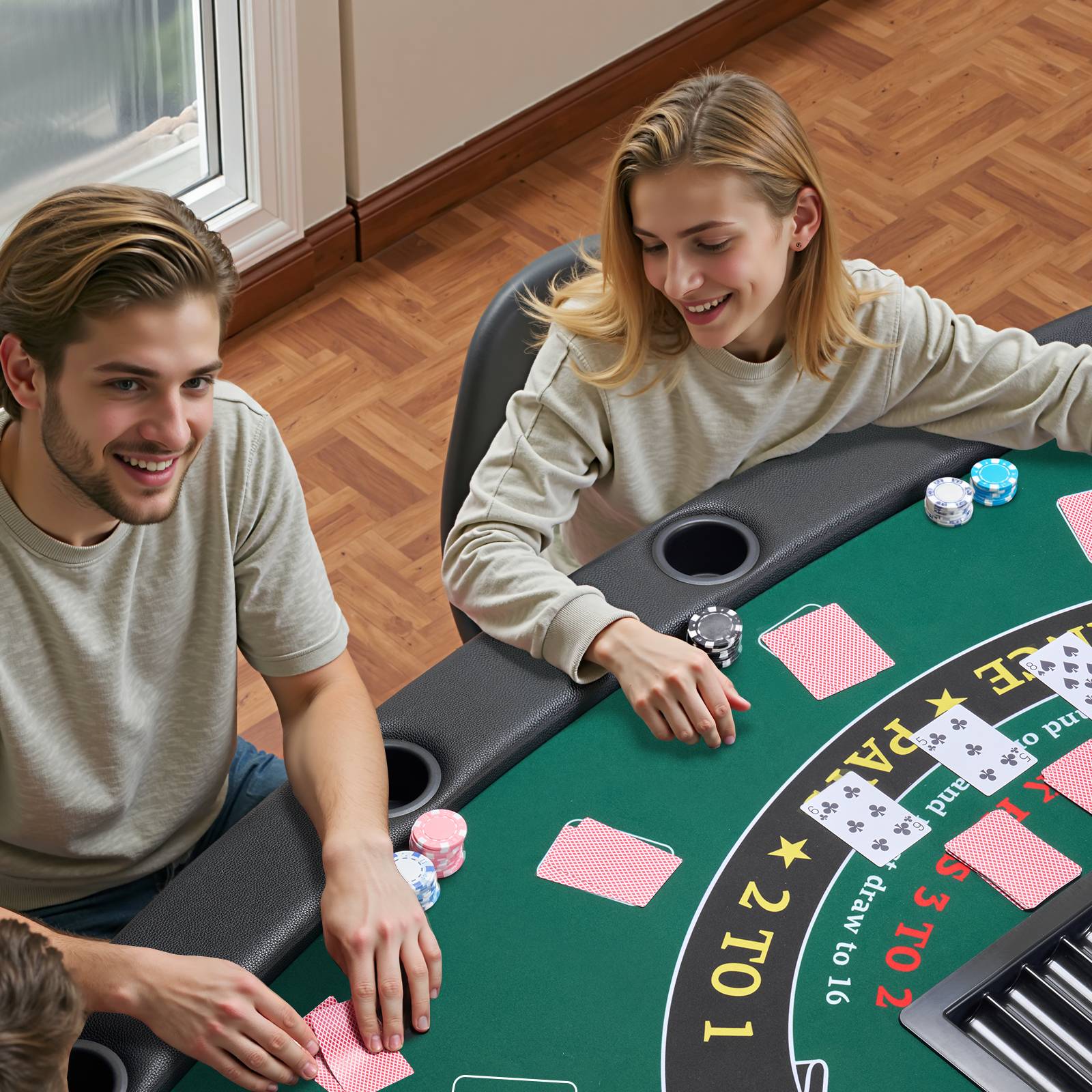 Vevor - VEVOR Table de Poker Pliable de 183 cm pour 7 Joueurs Casino Texas Hold'em - Image 8