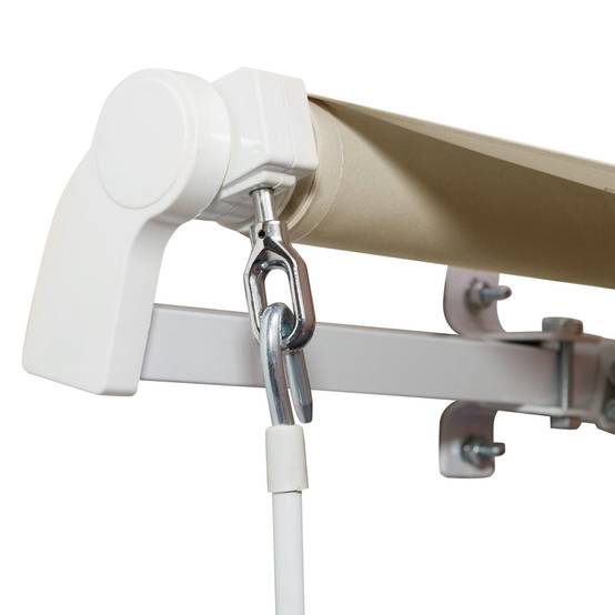 Store banne Manuel rétractable Angle Réglable Aluminium Polyester imperméabilisé 3,5L x 2,5l m Beige - Image 10