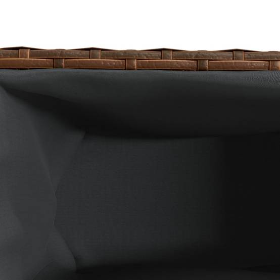 Jardinière, Bac à fleurs, Pot de fleurs avec 2 pots marron 90x20x40 cm résine tressée - Image 9