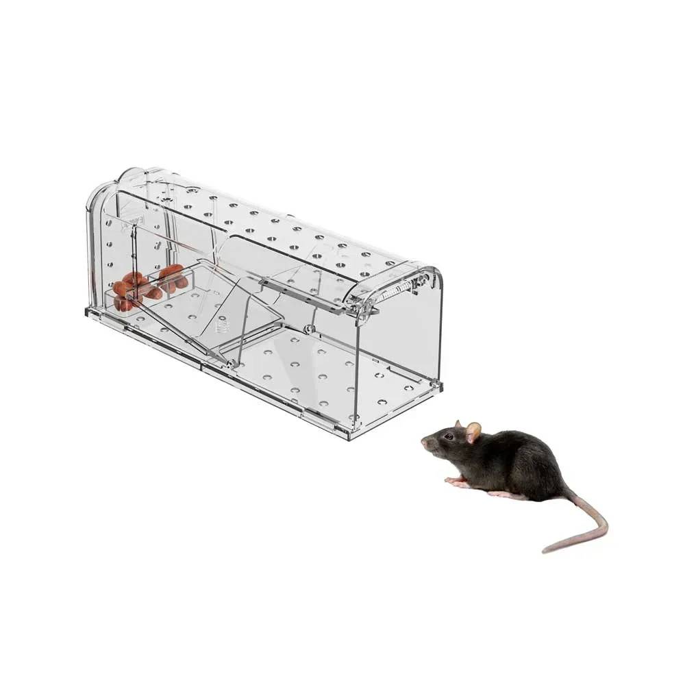Lot de 2 cages à souris en plastique résistantes avec aération - Image 1