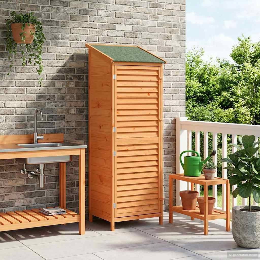 PANGIVO - Abri de jardin bois de sapin marron 59 x 56 x 176 cm - PANGIVO - Image 3