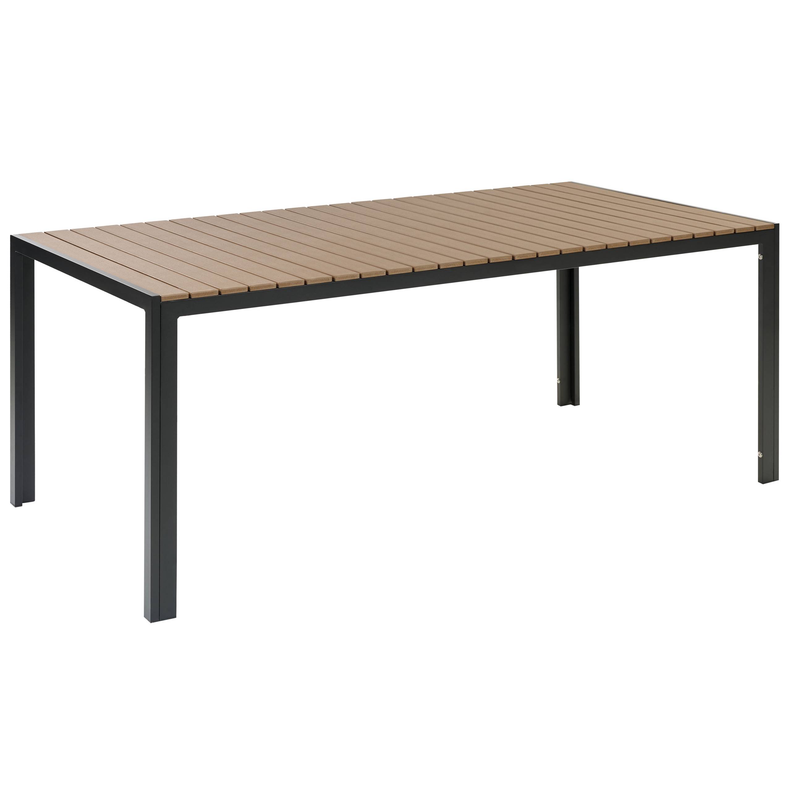 Beliani - Set de salle à manger, 6 Personnes Bois synthétique Marron/noir NARDO - 180x90x75- Beliani - Image 4