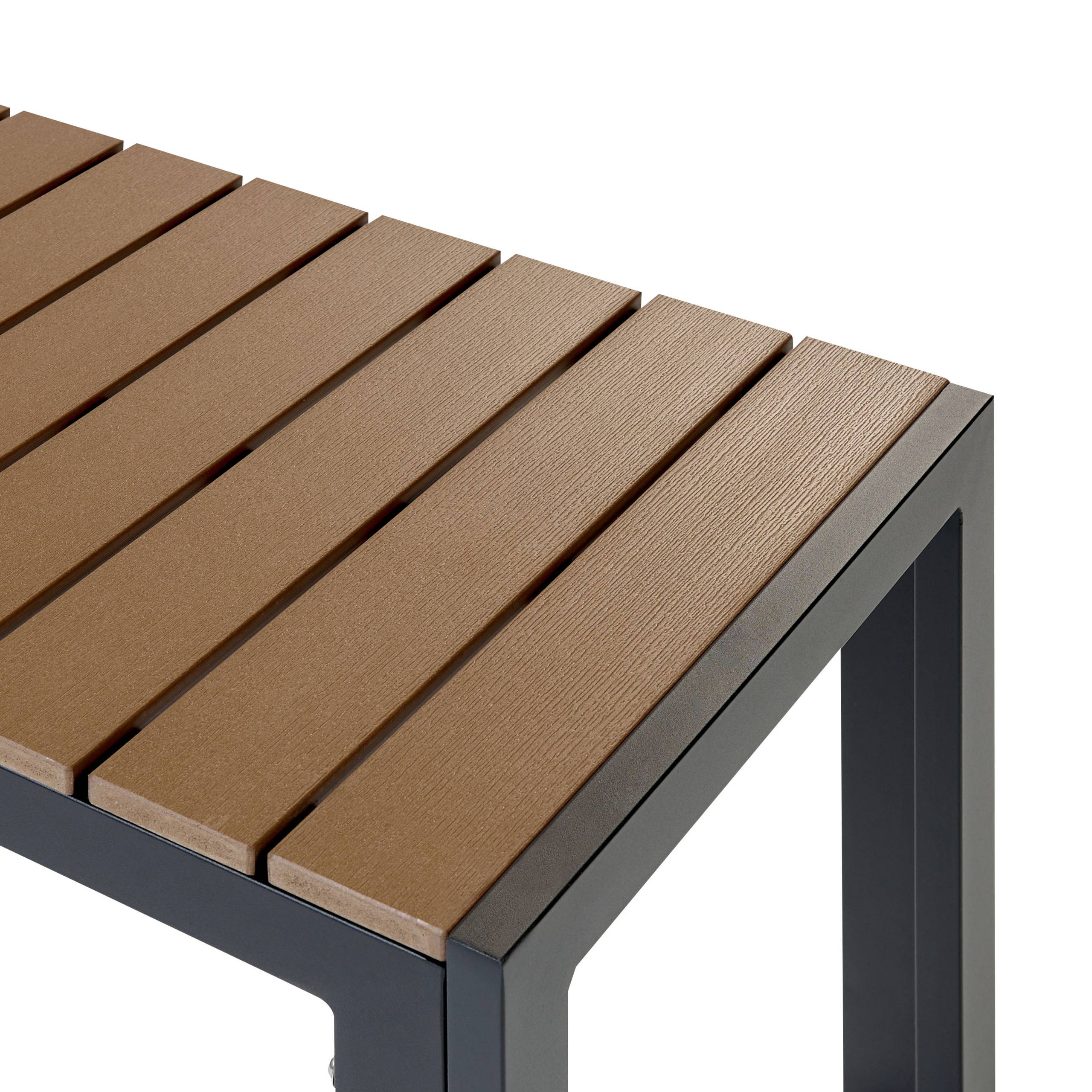 Beliani - Set de salle à manger, 6 Personnes Bois synthétique Marron/noir NARDO - 180x90x75- Beliani - Image 8