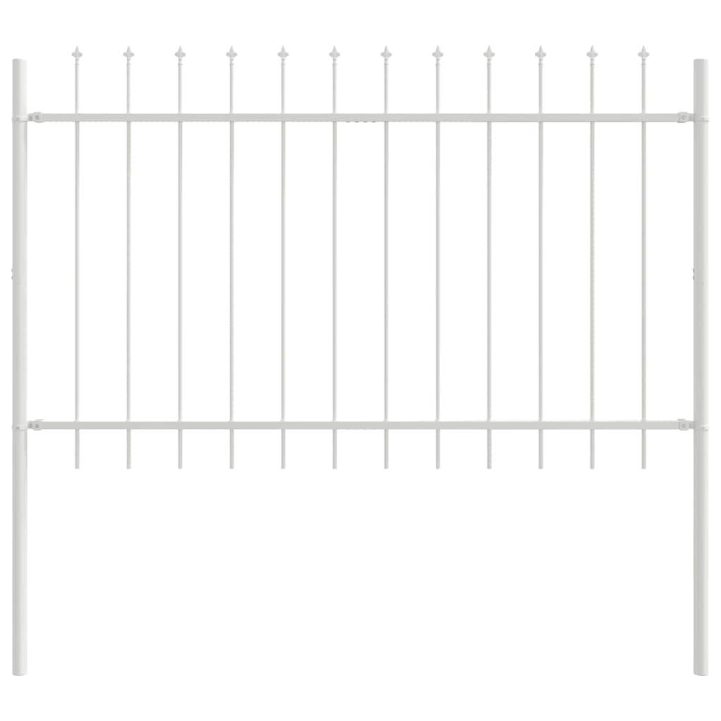 Maison Chic - Clôture de jardin - Panneau de clôture - Palissade Blanc 1.7 x 0.8 m Acier peint par poudre g447 - Image 1
