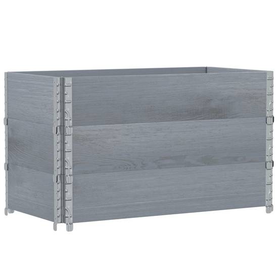Jardinière bois de pin gris 100 x 50 x 60.5 cm - PANGIVO - Image 2