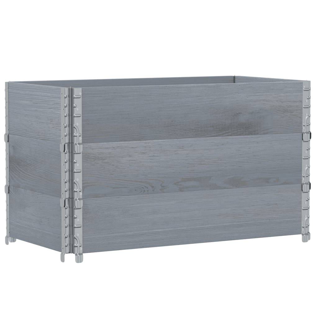 Jardinière bois de pin gris 100 x 50 x 60.5 cm - PANGIVO - Image 2