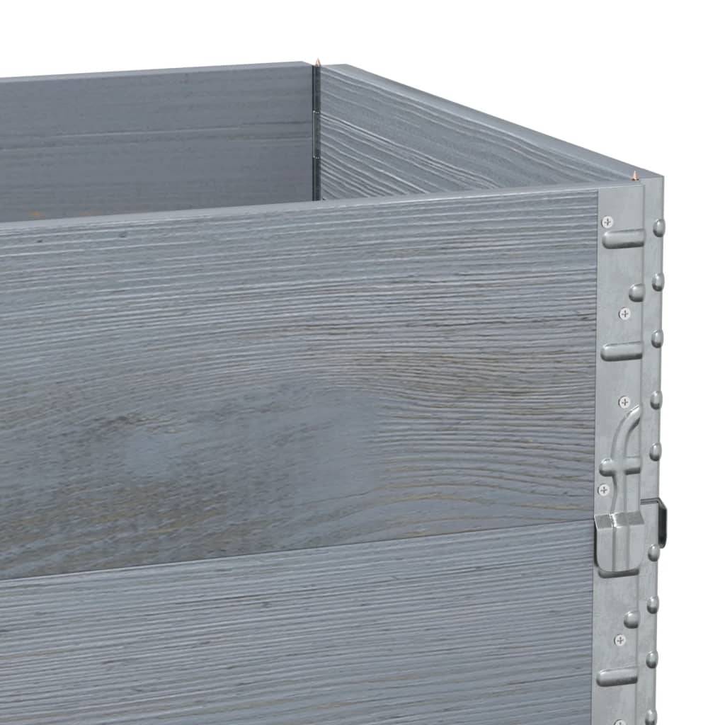 Jardinière bois de pin gris 100 x 50 x 60.5 cm - PANGIVO - Image 7