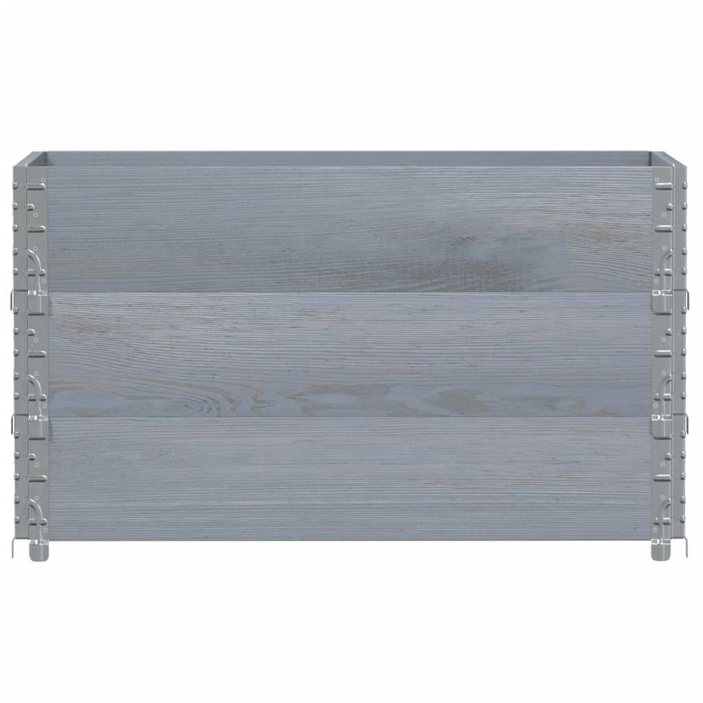 Jardinière bois de pin gris 100 x 50 x 60.5 cm - PANGIVO - Image 3
