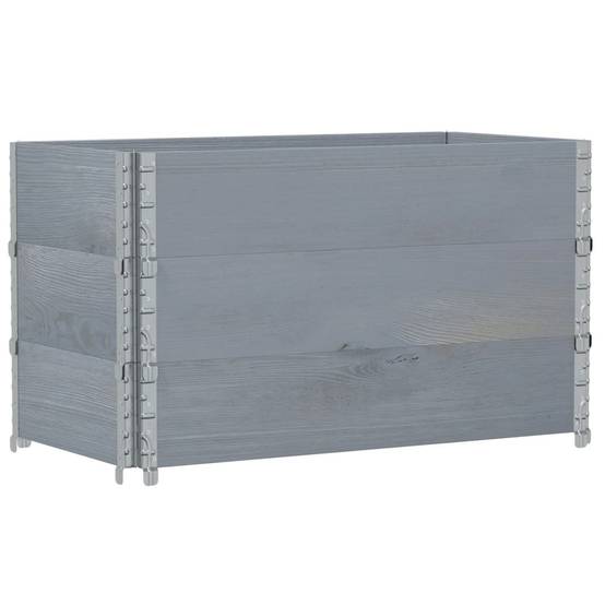 Jardinière bois de pin gris 100 x 50 x 60.5 cm - PANGIVO - Image 5