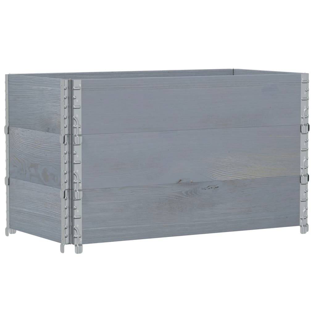 Jardinière bois de pin gris 100 x 50 x 60.5 cm - PANGIVO - Image 5