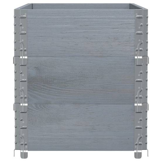Jardinière bois de pin gris 100 x 50 x 60.5 cm - PANGIVO - Image 4