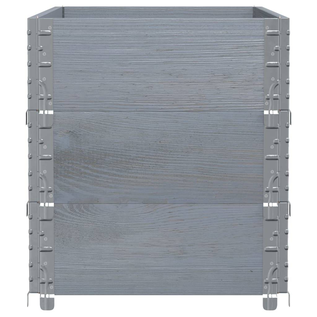Jardinière bois de pin gris 100 x 50 x 60.5 cm - PANGIVO - Image 4