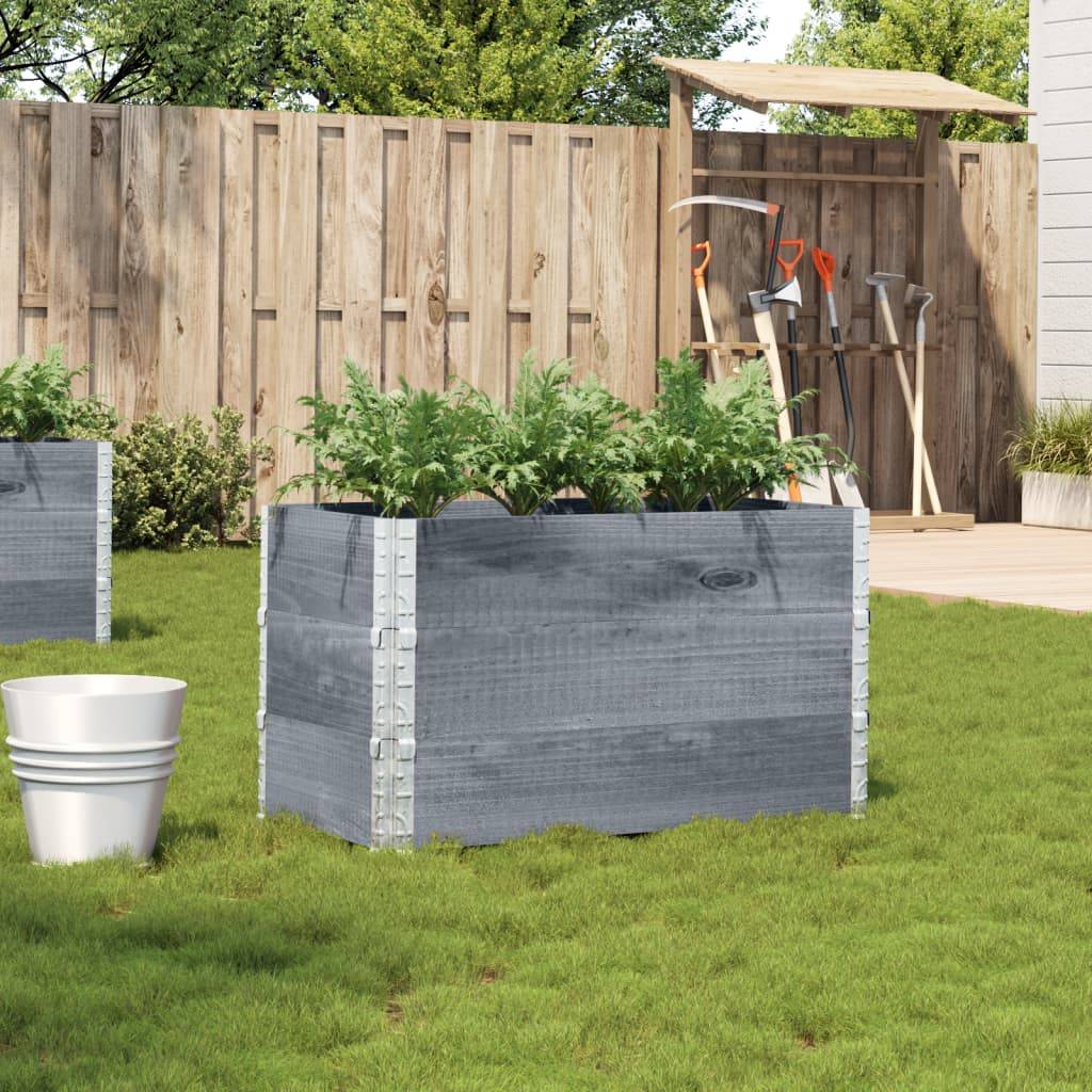 Jardinière bois de pin gris 100 x 50 x 60.5 cm - PANGIVO - Image 1