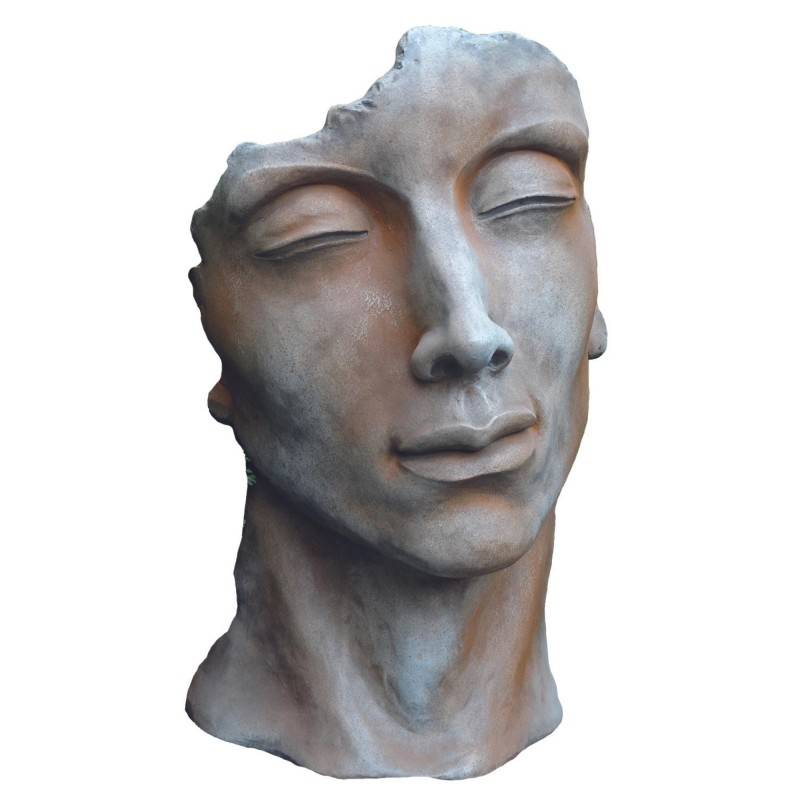 Jardinex - Statue visage homme extérieur petit format - Gris beton 53 cm - Jardinex - Image 1