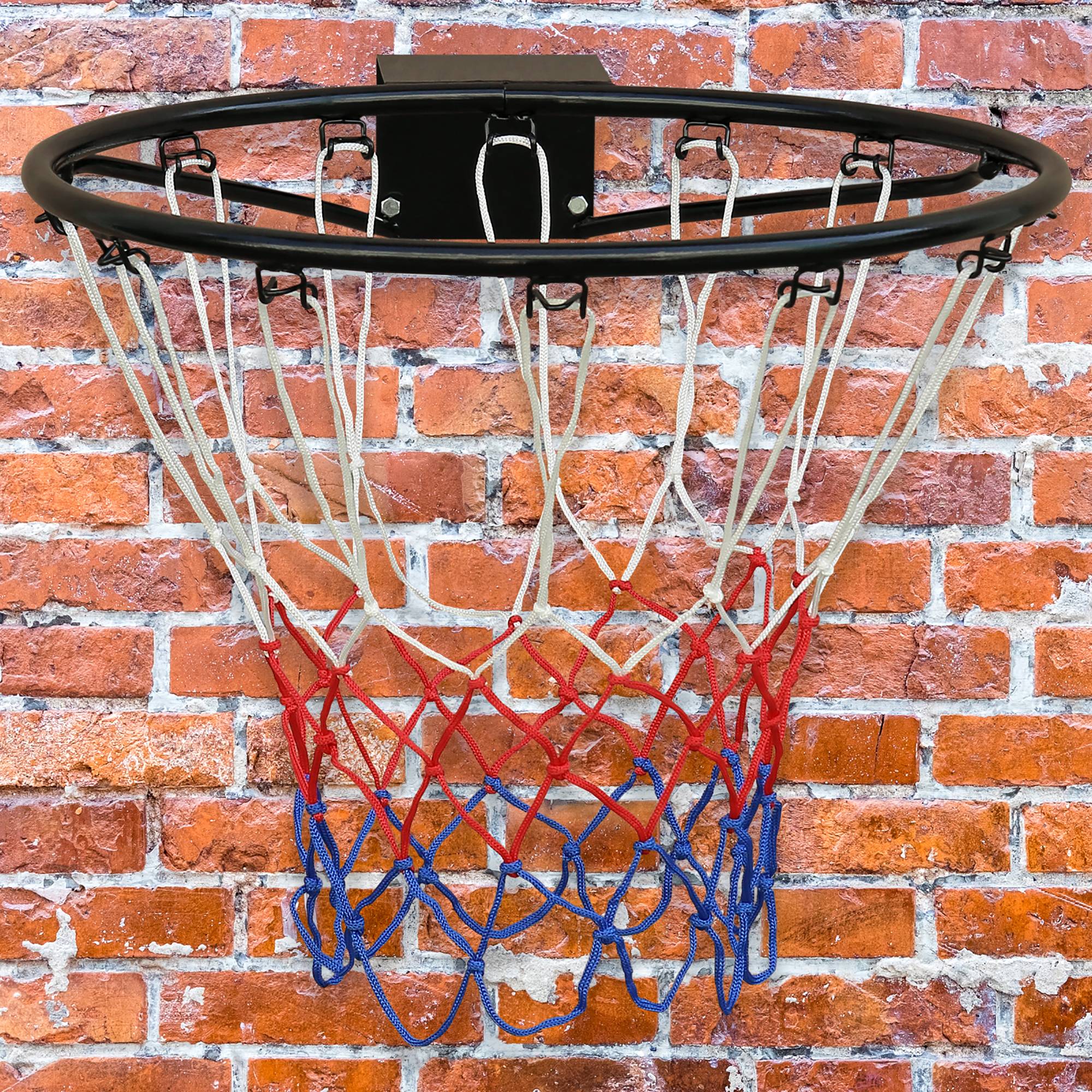 Filet De Basket Extérieur – Chaîne En Acier Manganèse 2,8 Mm, Antirouille, Avec 12 Crochets, Couleurs D'équipes