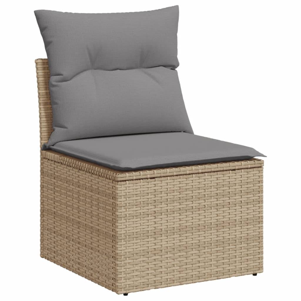 Vidaxl - Salon de jardin avec coussins 8 pcs beige résine tressée vidaXL 3274679 - Image 9