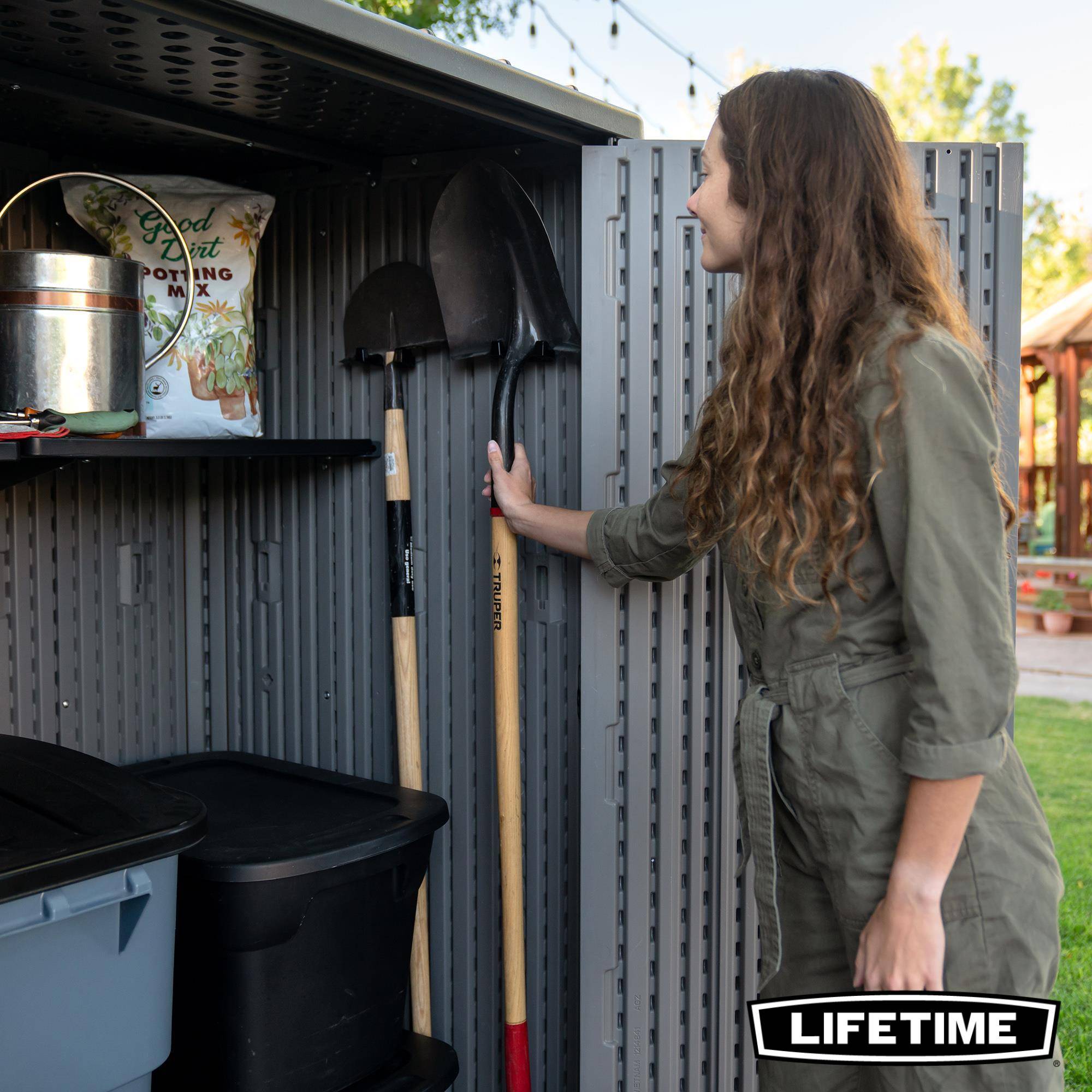 Lifetime - Armoire verticale d'exterieur resine 2060L/2m3 LIFETIME #60375U - Image 7