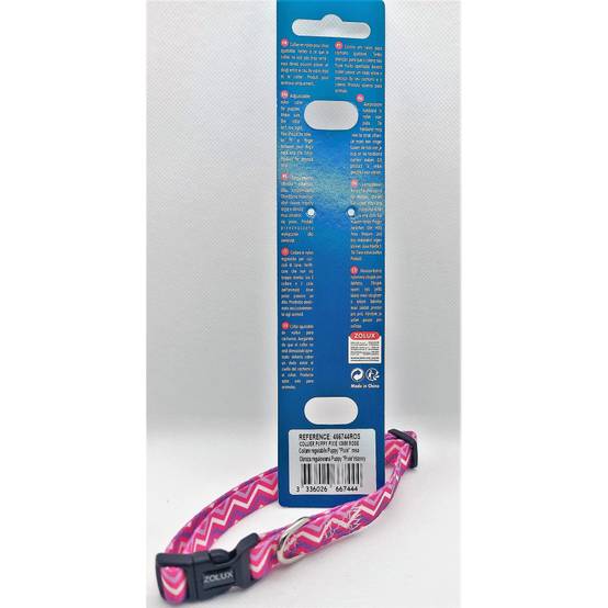Zolux - Collier PUPPY PIXIE 13 mm 25 à 39 cm couleur rose pour chiots - Image 4