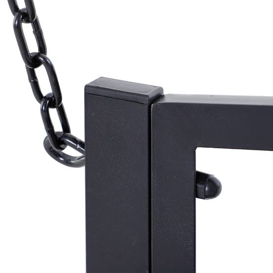 Banc Suspendu 2 Places Métal Noir Jardin Chaînes Incluses Assise Large 127x60cm - ComfortXL Outdoor Living - Image 10