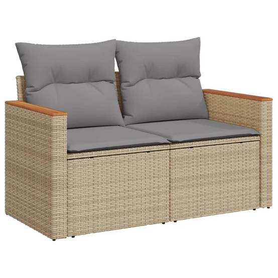 Vidaxl - Salon de jardin avec coussins 5pcs mélange beige résine tressée vidaXL 3225912 - Image 6