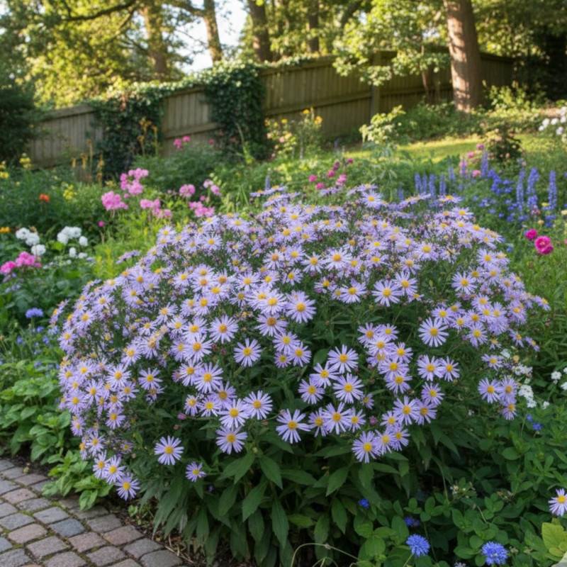 Aster d'automne Asran à fleurs Bleue/ - feuillage Caduc - Godet - 5/20 cm - Image 3