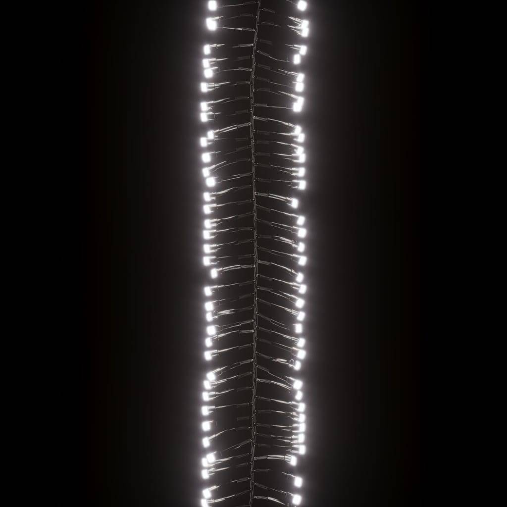 Guirlande LED Groupée PVC 8 Modes pour Fêtes Noël Jardin Blanc Froid 400 LED 7,4m – ComfortXL Outdoor Living - Image 5