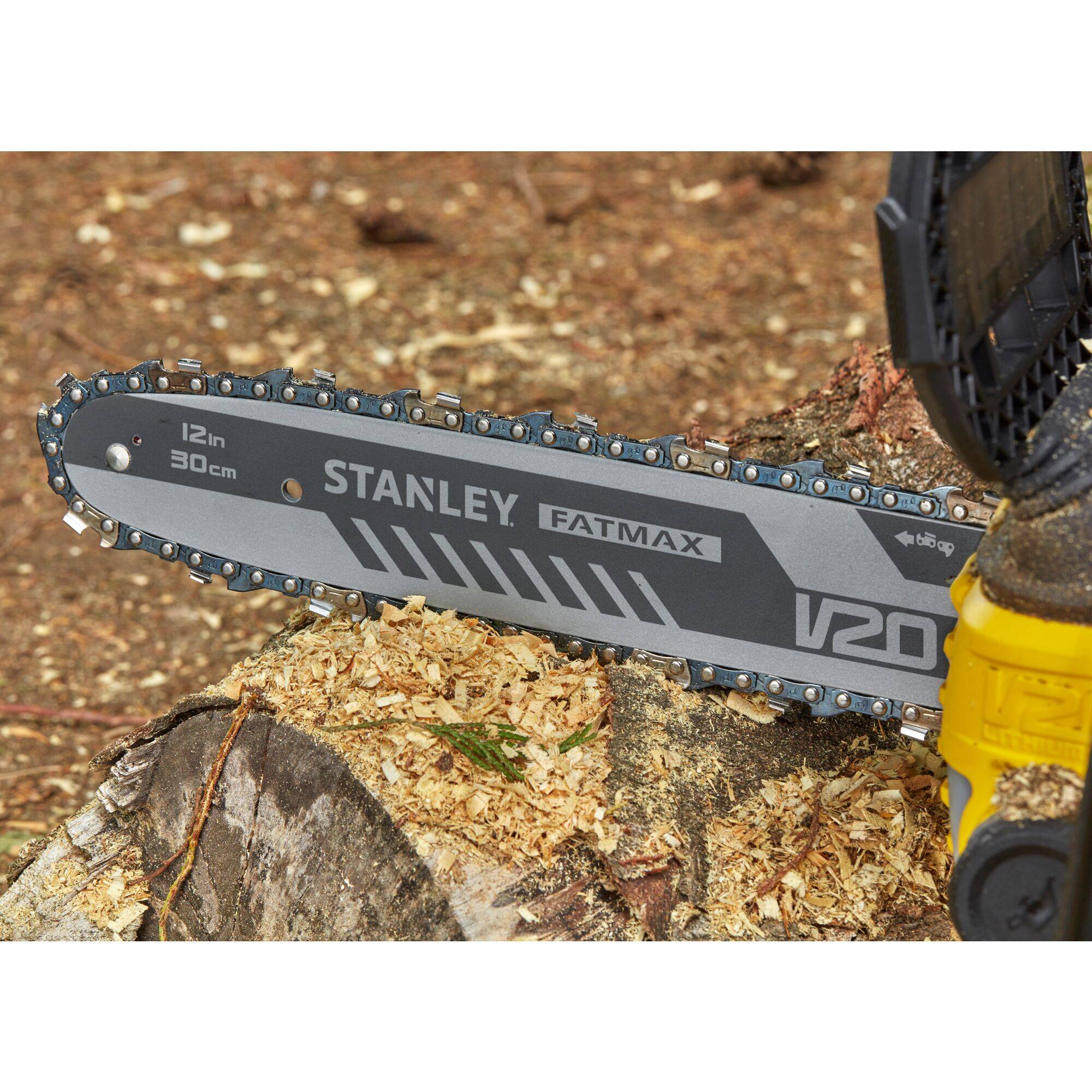 stanley - Tronçonneuse 30 cm 18V STANLEY FATMAX V20 SFMCCS630M1-QW - 1 Batterie 4Ah + Chargeur - Image 3