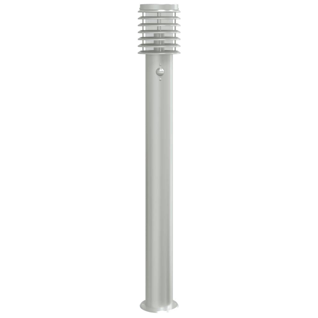 Lampadaire de jardin - Lampadaire d'extérieur avec capteur argenté acier inoxydable-JU1050 - Image 4