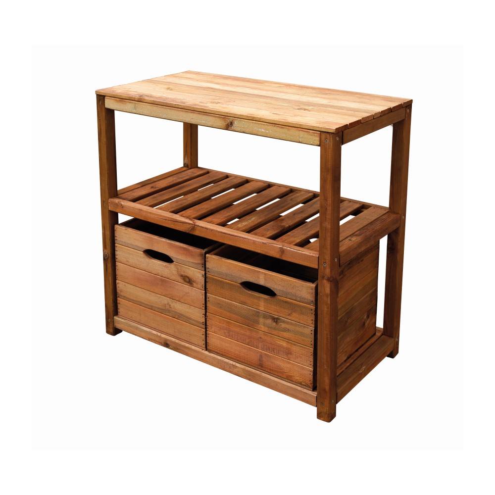 Jardipolys - Table de préparation TERO 91 x 45 x H. 90 cm - pin classe 3 FSC ® Jardipolys - Image 1